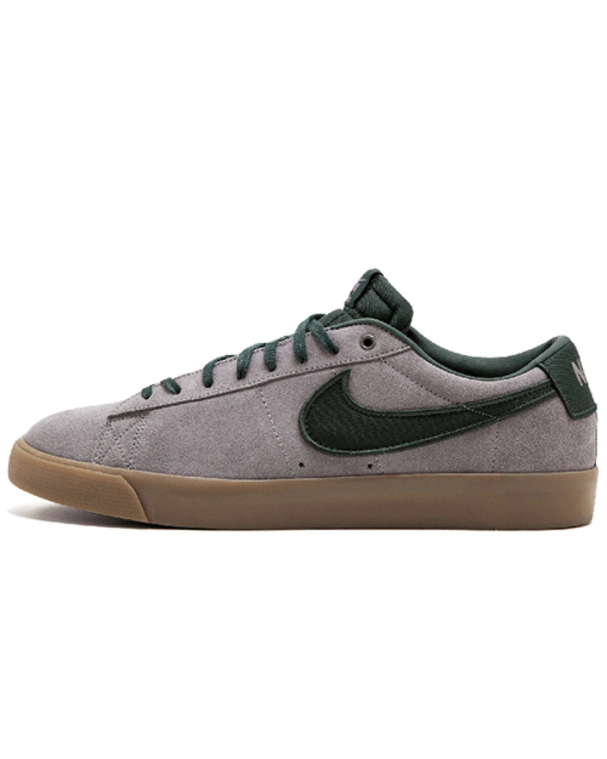 Nike Blazer GT мужские кеды комфортные серые с зелеными вставками картинка