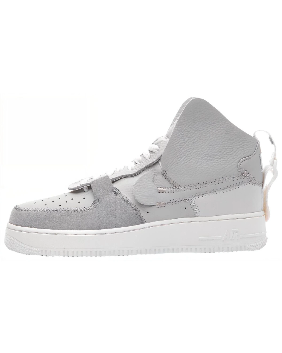 Nike Air Force 1 унисекс кроссовки высокие серые повседневные картинка