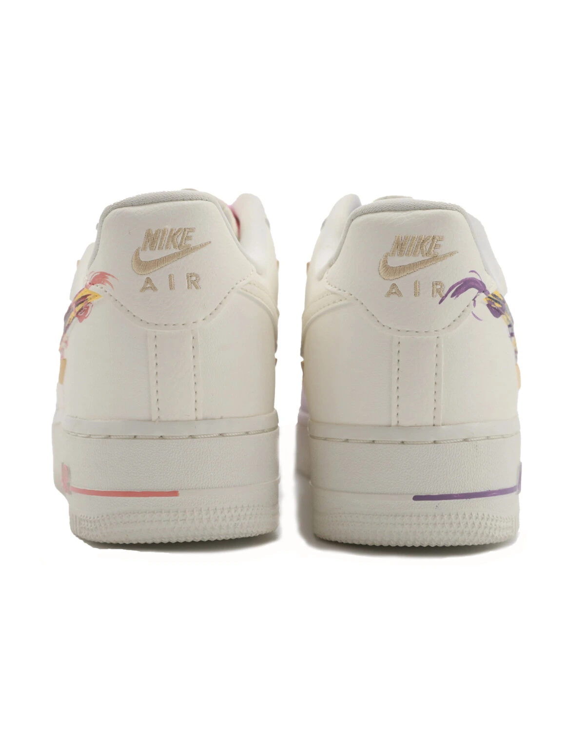 Nike Air Force 1 женские кроссовки кожаные фиолетово-розовые картинка