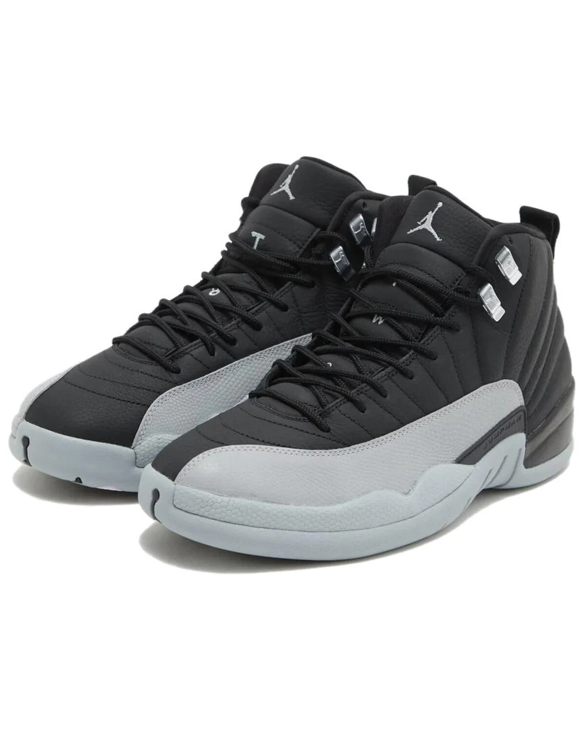 Jordan Air 12 мужские высокие кроссовки черно-серые картинка