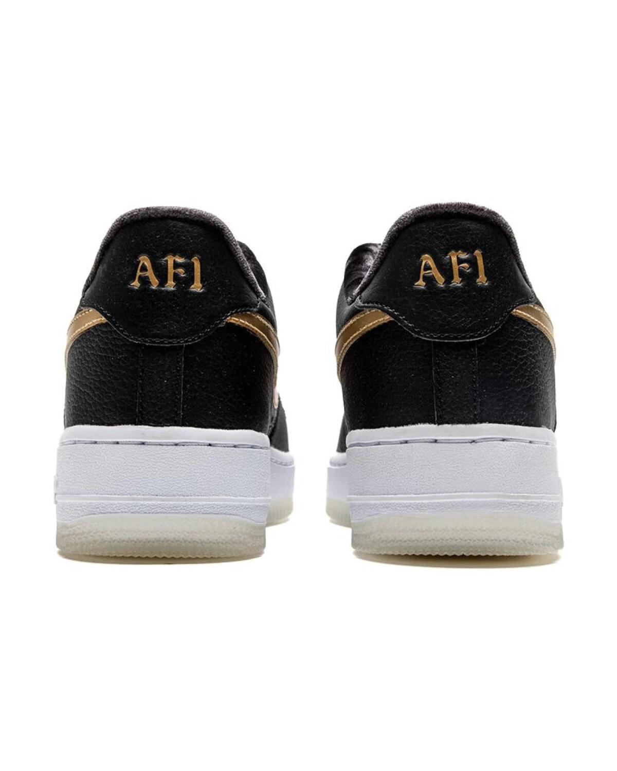 Nike Air Force 1 детские кроссовки черные кожаные картинка