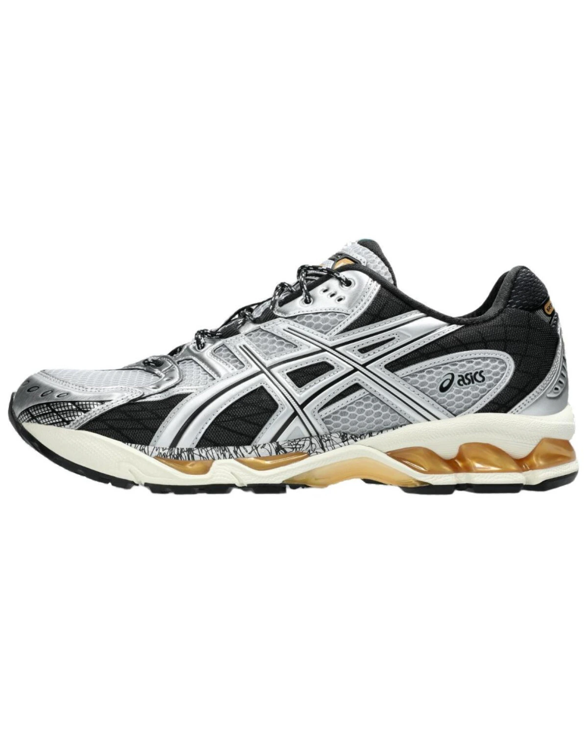 Asics GEL-Nimbus 10.1 унисекс кроссовки серебристо-чёрно-коричневые повседневные картинка