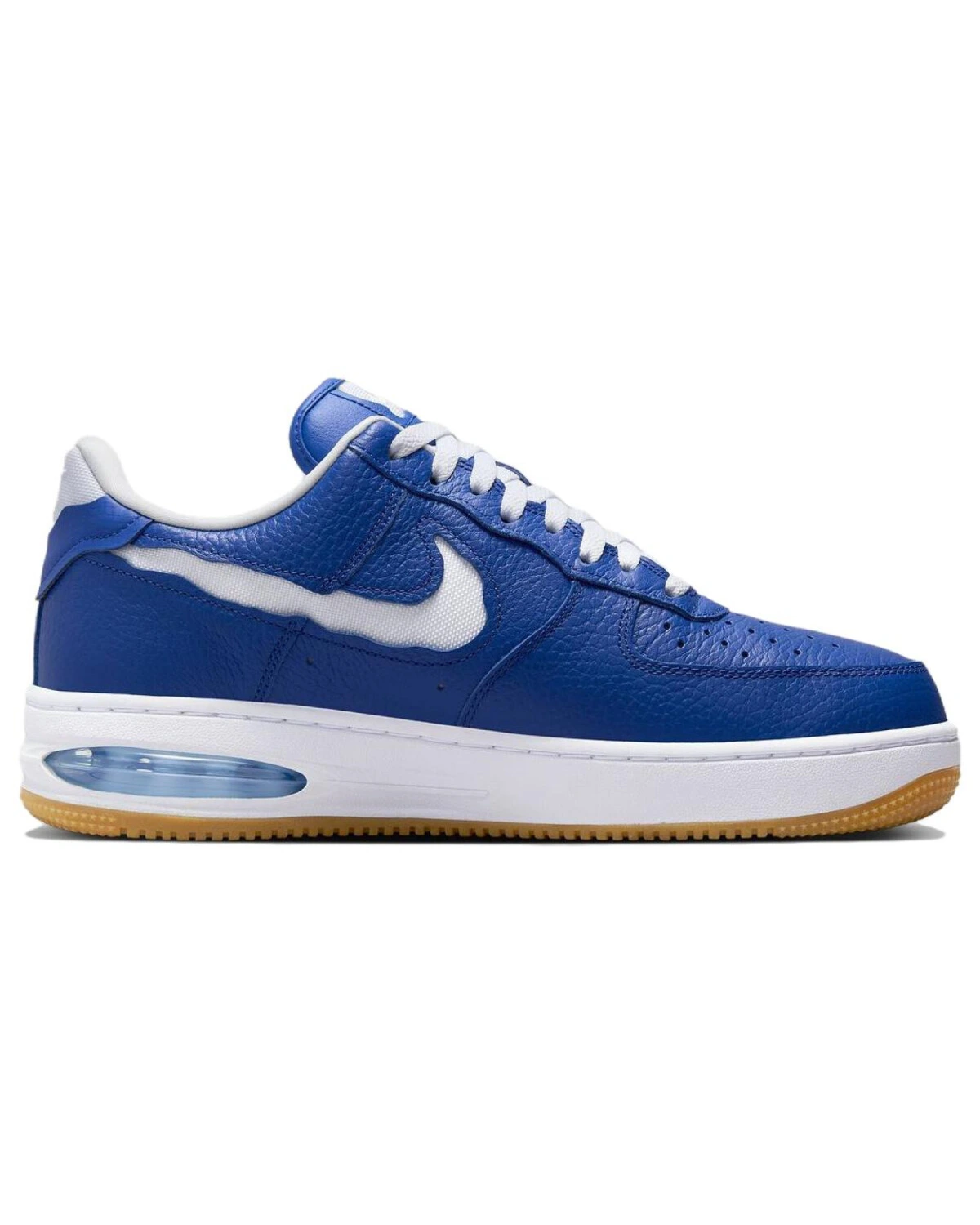 Nike Air Force 1 унисекс кроссовки синие кожаные картинка