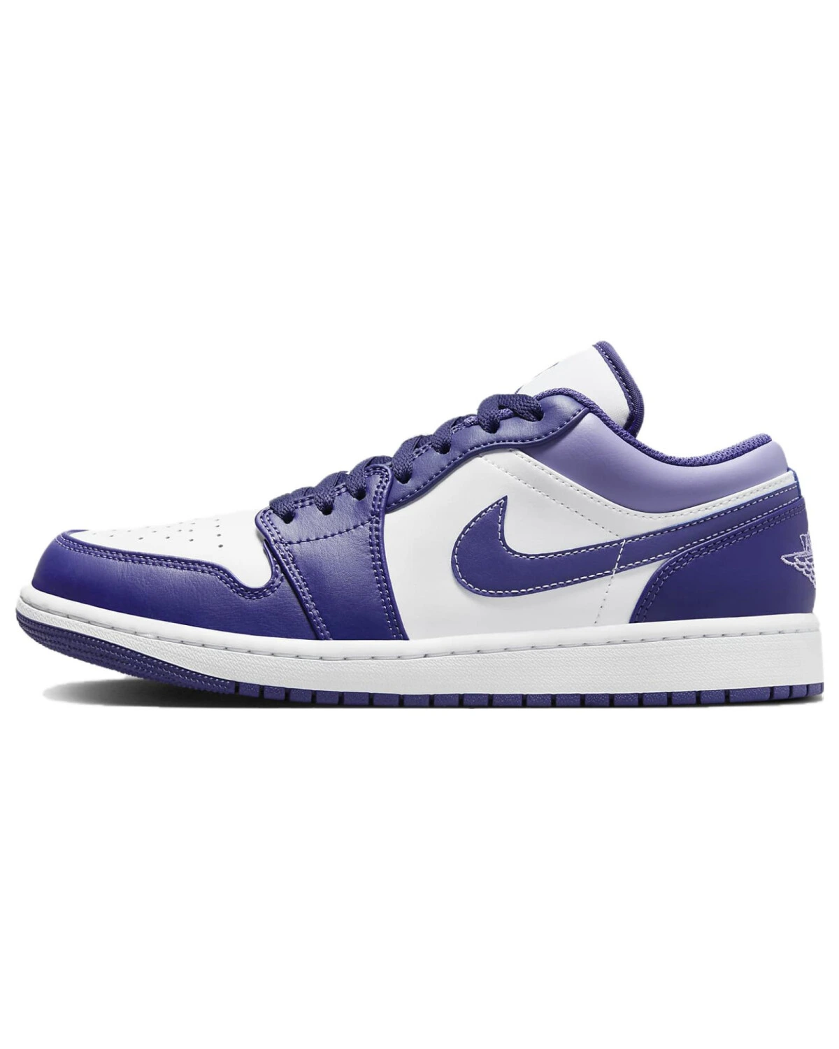 Jordan Air Jordan 1 Low Top унисекс кроссовки кожаные фиолетово-белые картинка