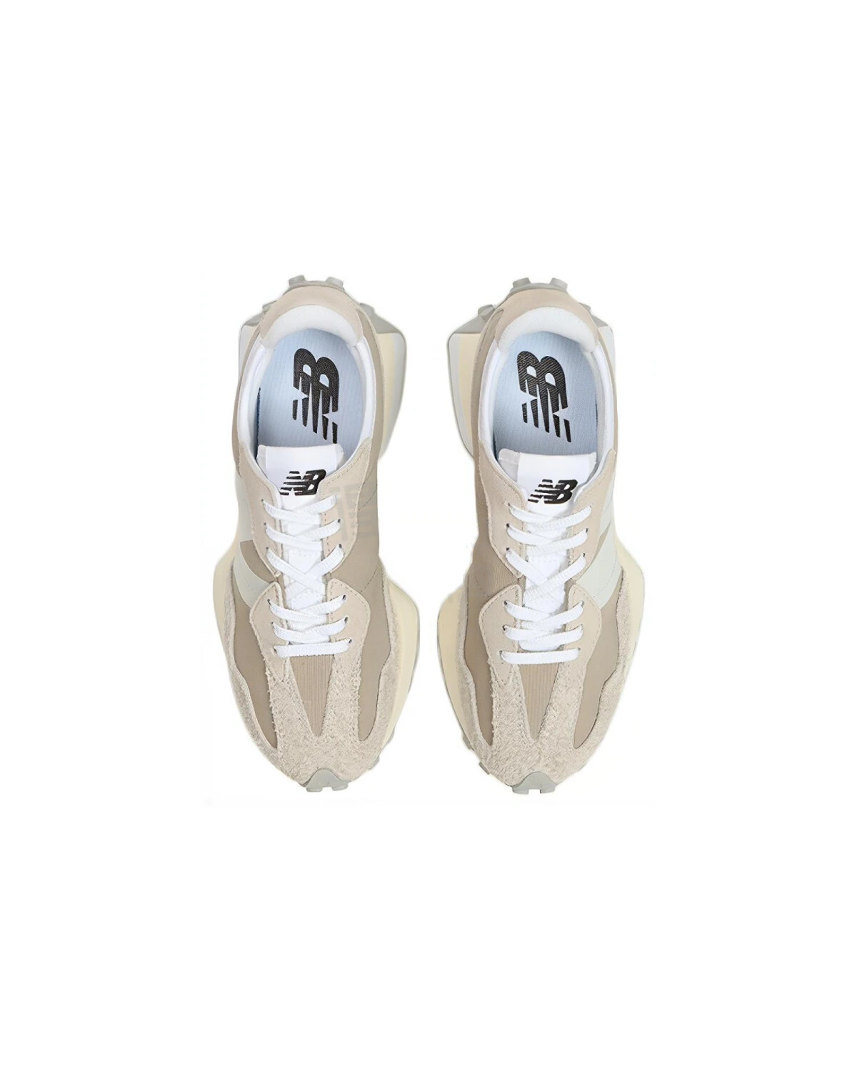 New Balance NB 327 женские кроссовки бежевые с текстильным верхом картинка