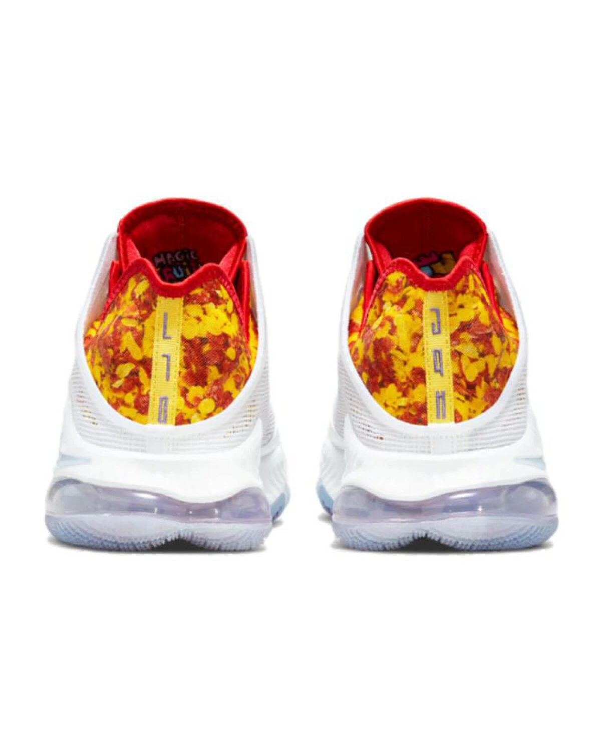 Nike Lebron 19 Low EP мужские баскетбольные кроссовки белые с красными вставками картинка