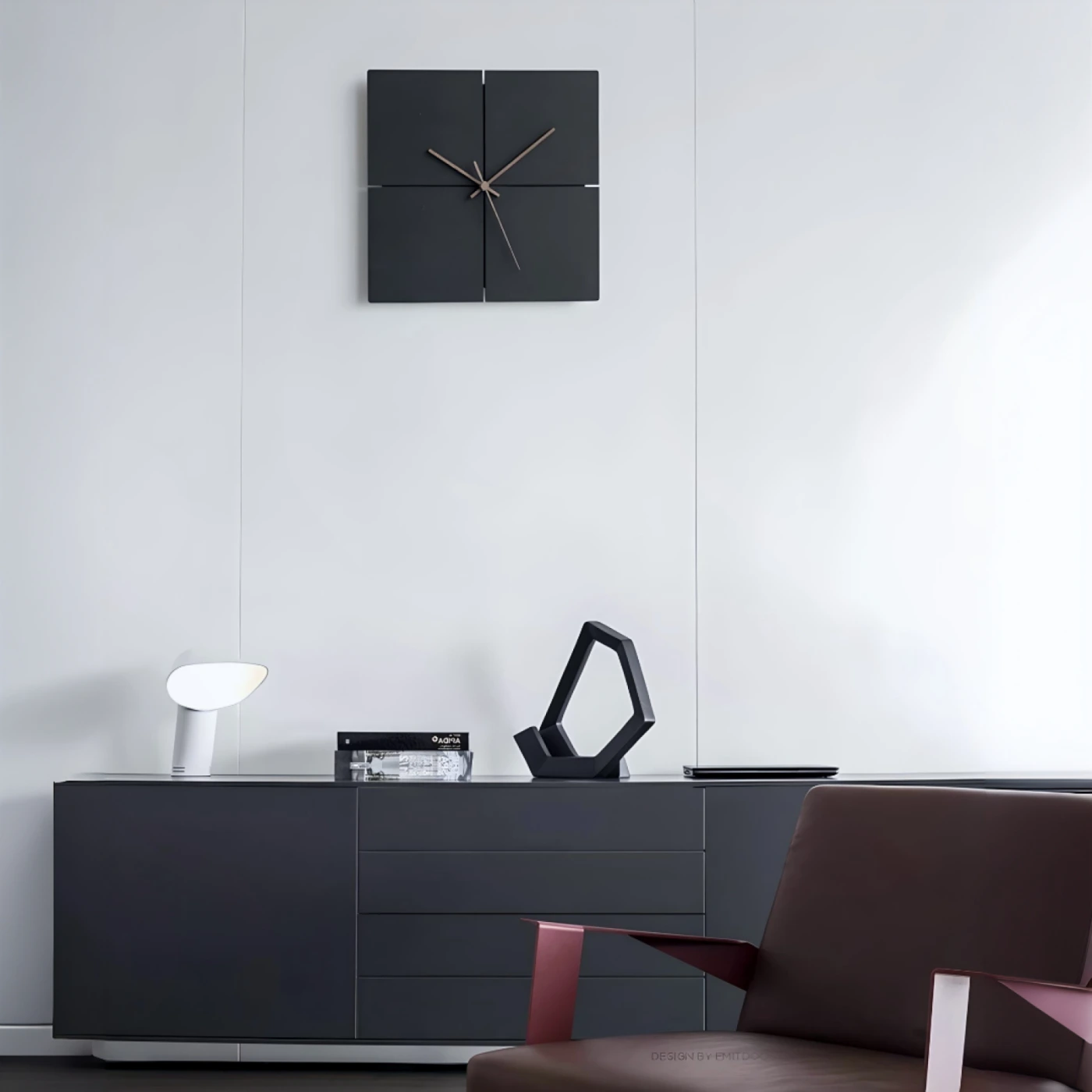 Настенные часы в стиле лофт квадратные картинка