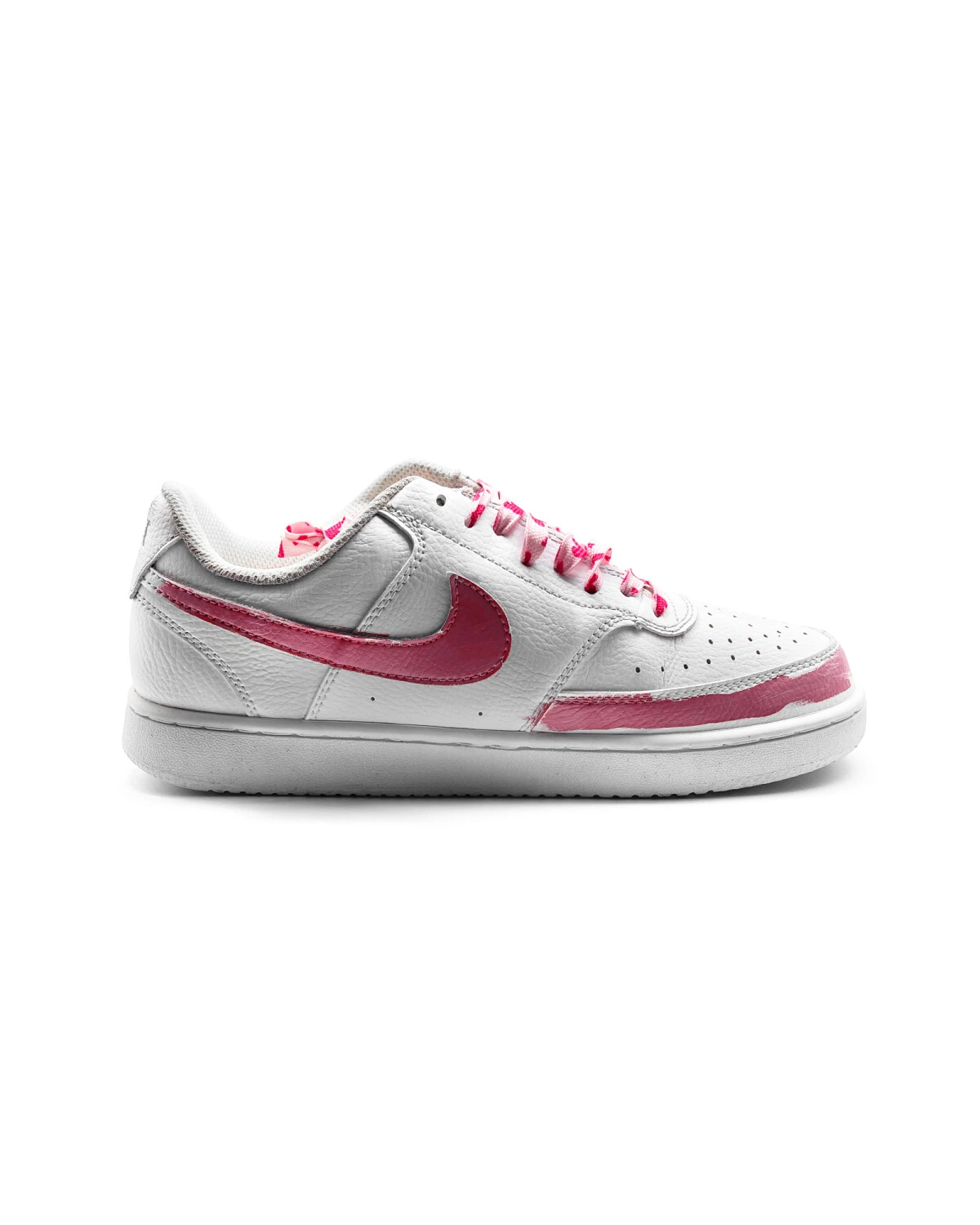 Nike Court Vision 1 Hello мужские и женские кроссовки розово-белые картинка