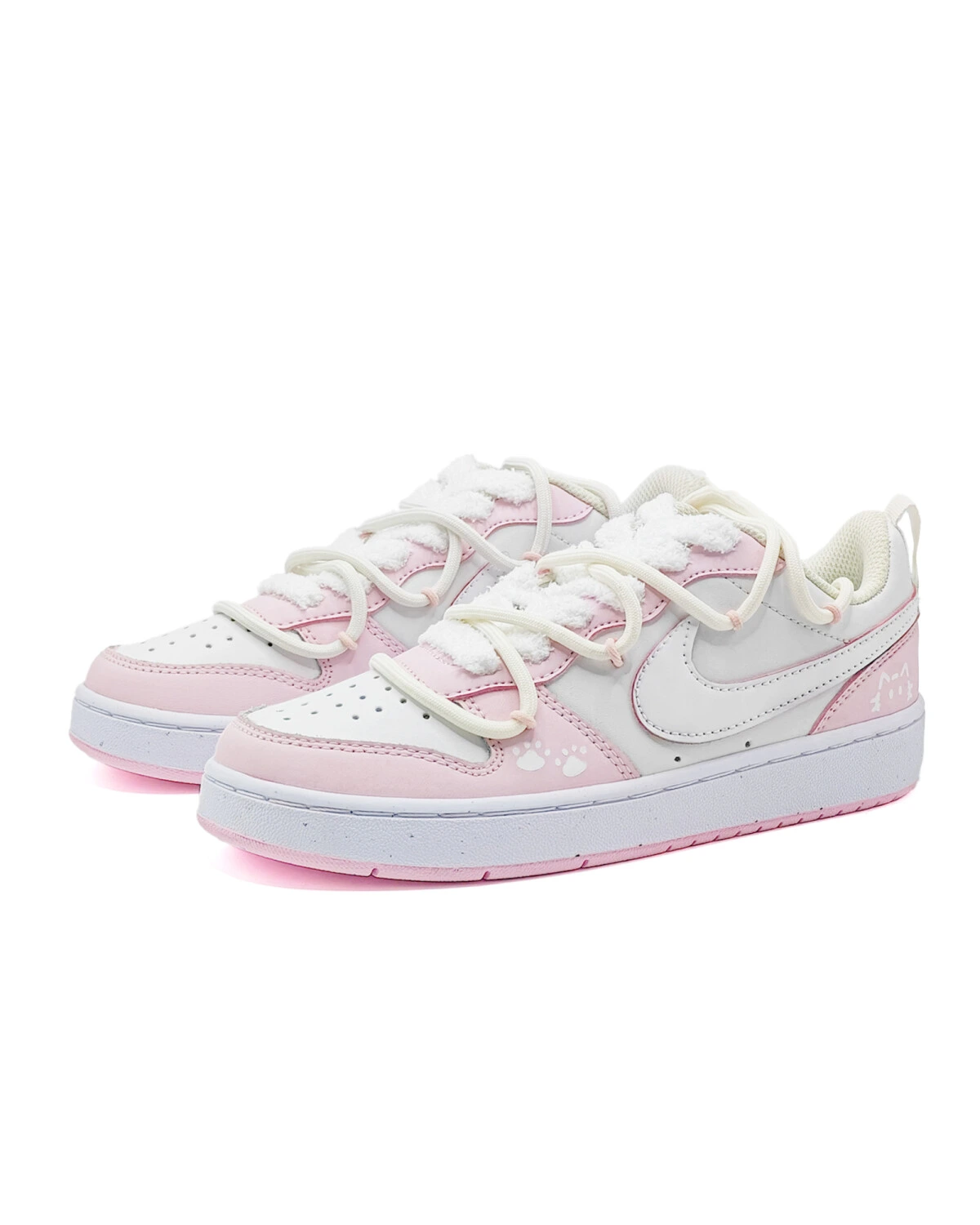 Nike Court Borough Low детские кроссовки синтетические розовые с амортизацией и антискользящей подошвой картинка