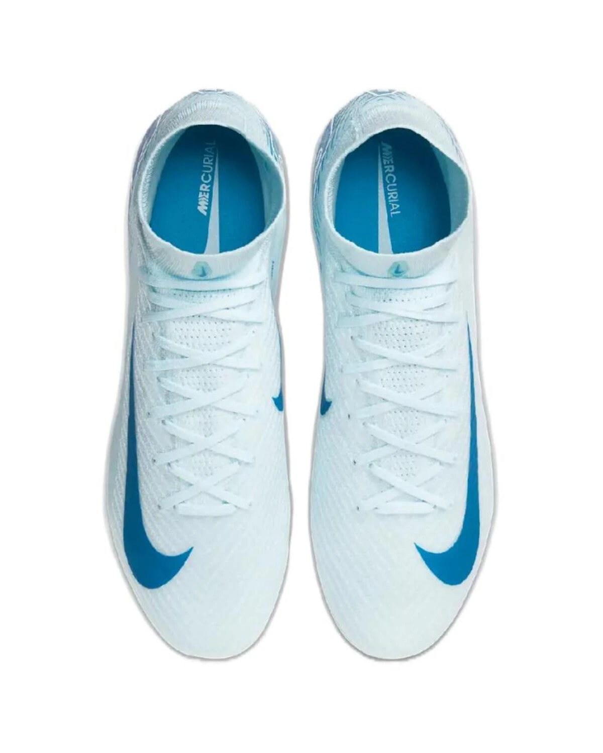 Nike Mercurial Superfly 10 унисекс футбольные бутсы бело-синие картинка