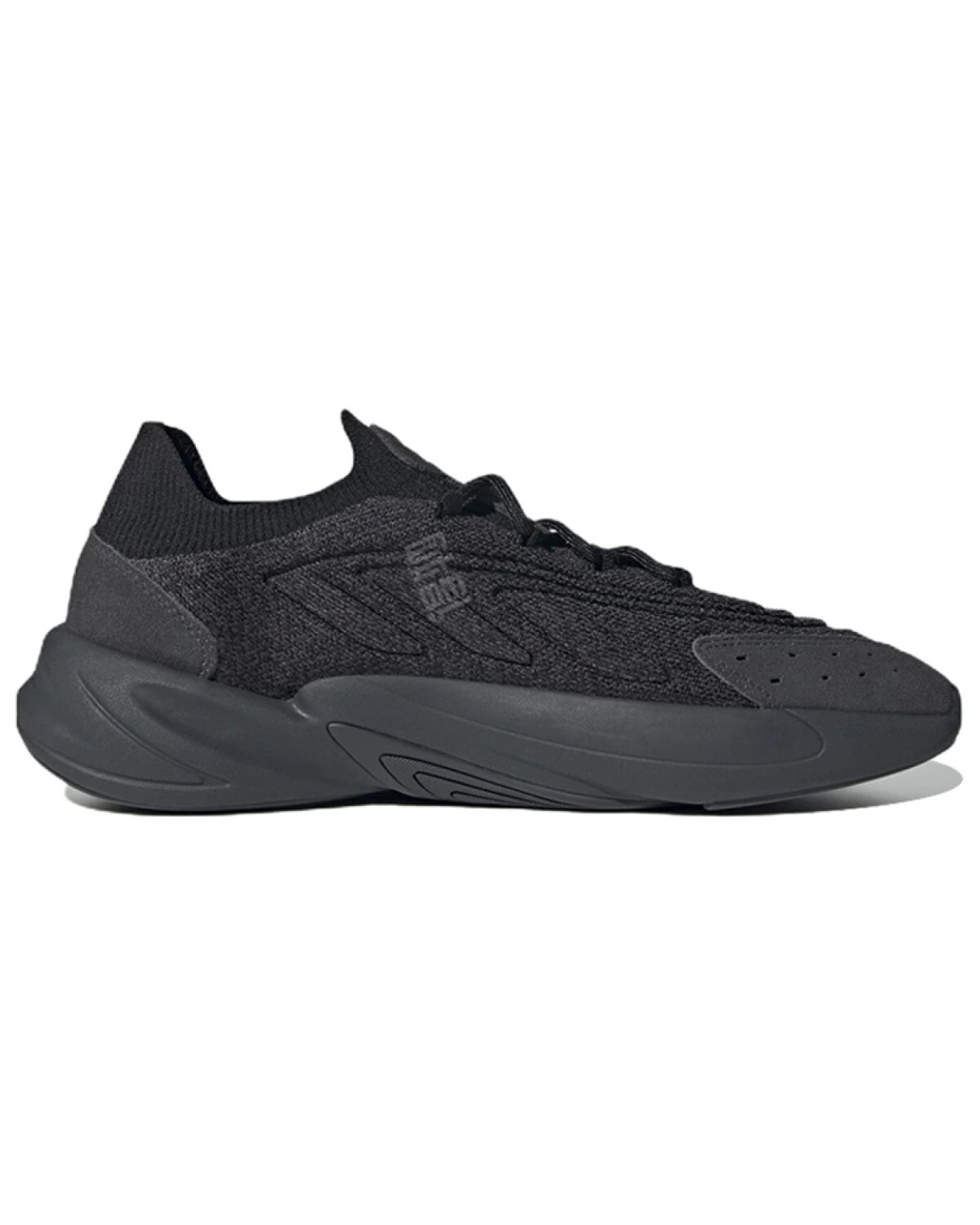 Adidas Originals Ozelia унисекс кроссовки черные из сетки и замши картинка