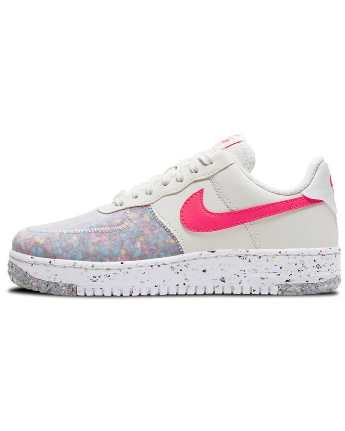 Nike Air Force 1 Crater "Siren Red" женские кроссовки белые с серыми и красными акцентами картинка