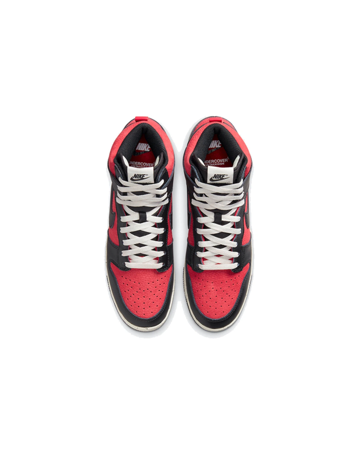Nike Dunk High "Gym Red" унисекс кроссовки высокие черно-красные картинка