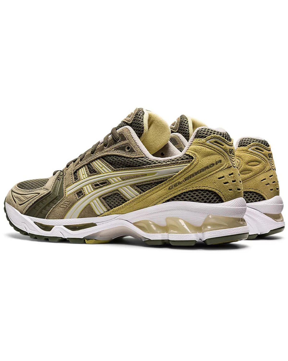 Asics Gel-Kayano 14 мужские кроссовки сетчатые коричнево-зелено-белые картинка