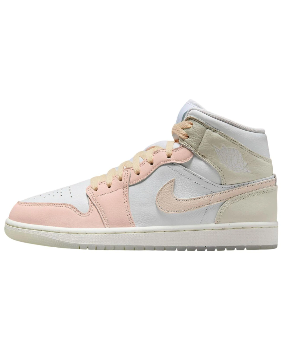 Jordan Air Jordan 1 Mid унисекс кроссовки бело-розовые антискользящие картинка