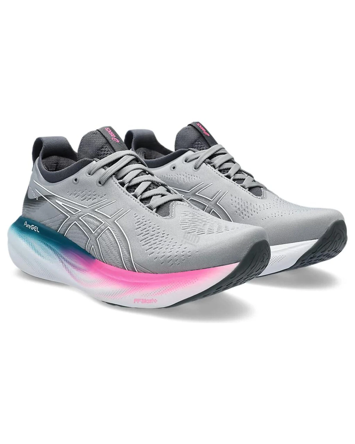 Asics GEL-Nimbus 25 женские кроссовки для бега серо-голубые картинка