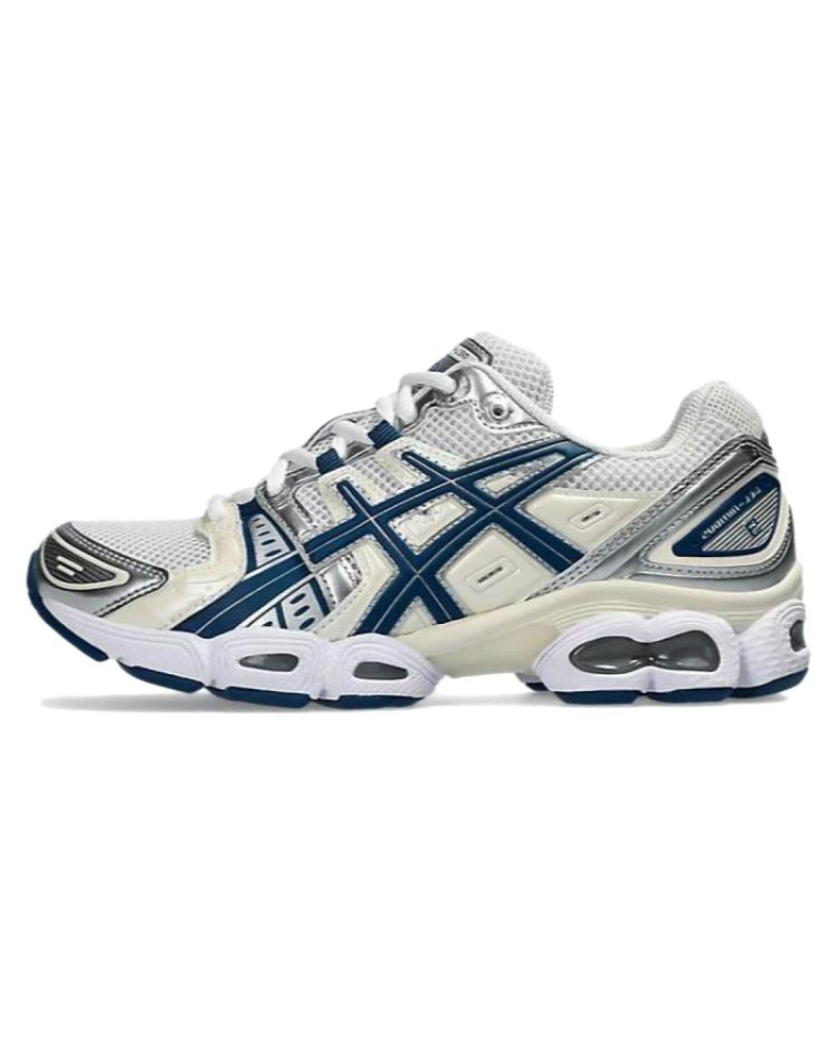 Asics GEL-Nimbus 9 унисекс кроссовки бежевые с голубым картинка