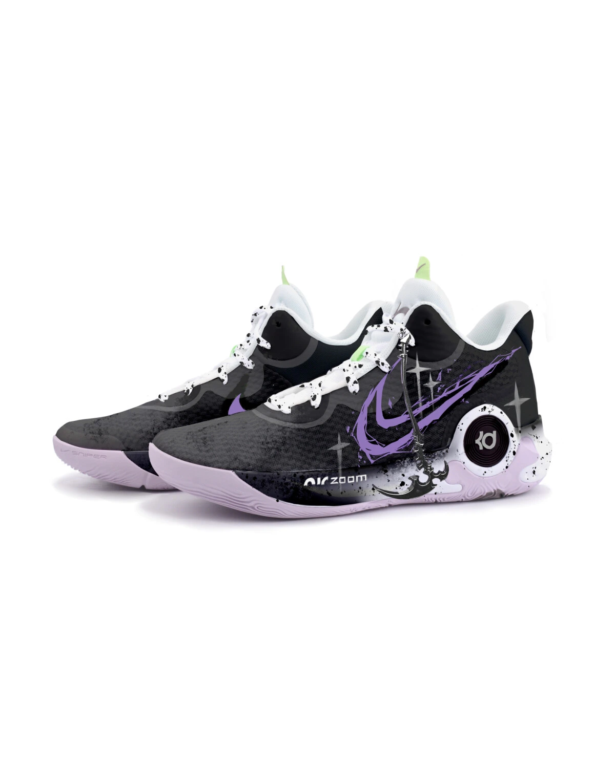 Nike KD Trey 5 IX унисекс баскетбольные кроссовки черно-фиолетовые картинка