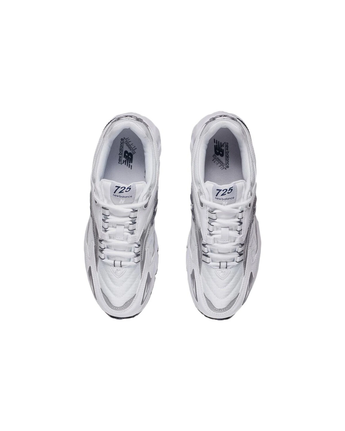 New Balance 725 Y2K мужские и женские кроссовки повседневные серебристо-белые картинка