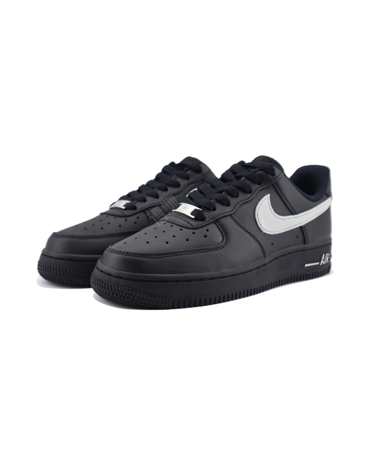 Nike Air Force 1 07 унисекс кроссовки черно-серые комфортные и износостойкие картинка