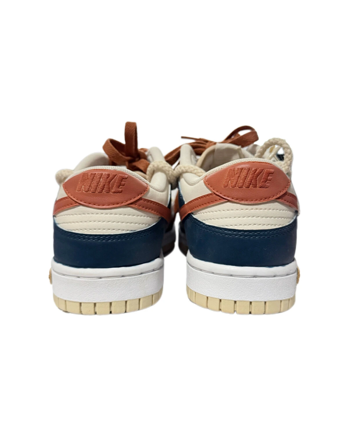 Nike Dunk мужские кроссовки с двойной шнуровкой бело-сине-оранжевые картинка