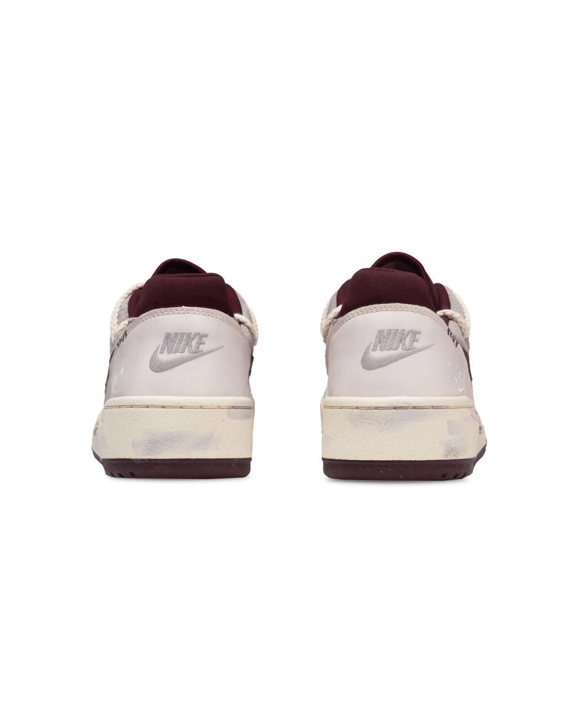 Nike Full Force мужские кроссовки из кожи и замши красные картинка