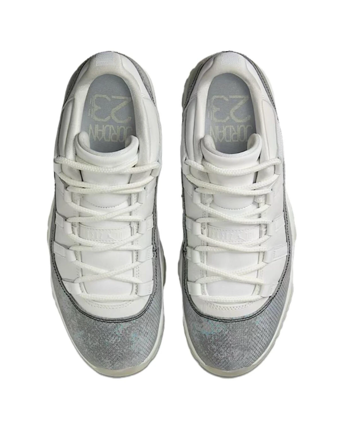 Jordan Air Jordan 11 кроссовки белые с фиолетово-черными деталями картинка