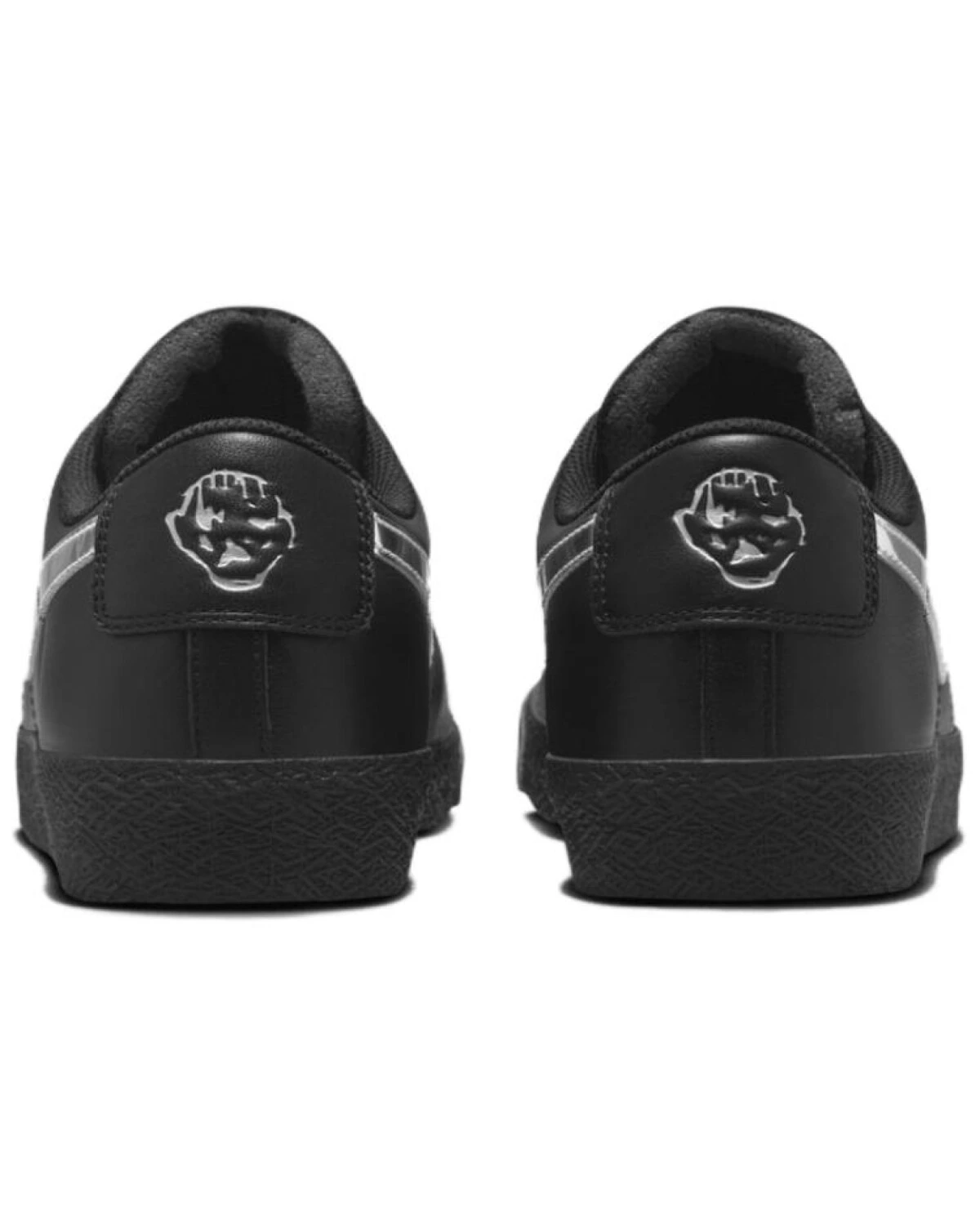 Nike SB Blazer унисекс кроссовки черные с серебряными вставками картинка