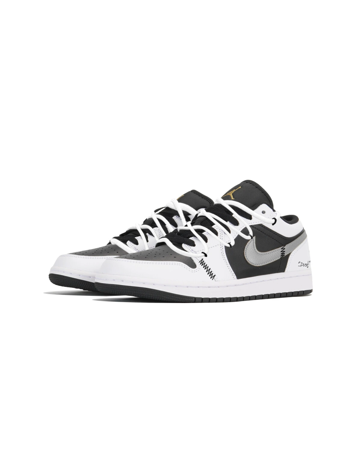 Jordan Air Jordan 1 унисекс кроссовки черно-белые износостойкие картинка