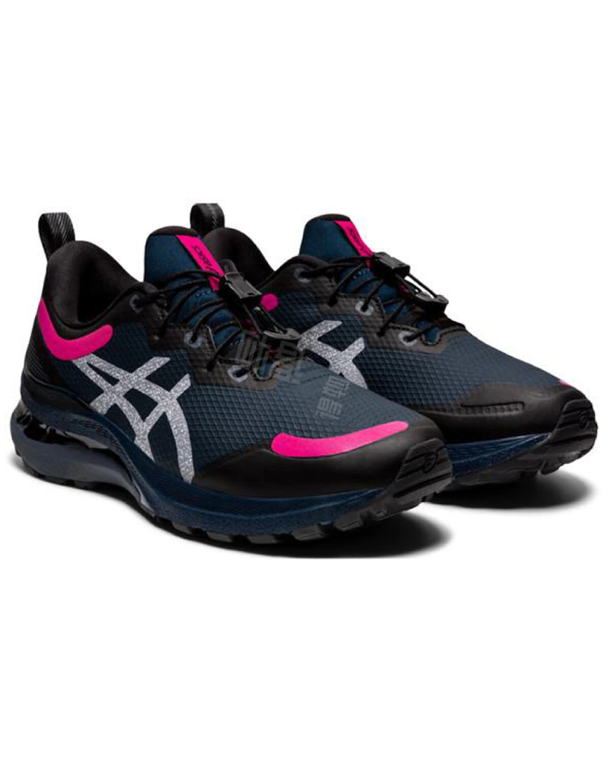Asics Gel-Kayano 28 женские кроссовки для бега черно-синие картинка