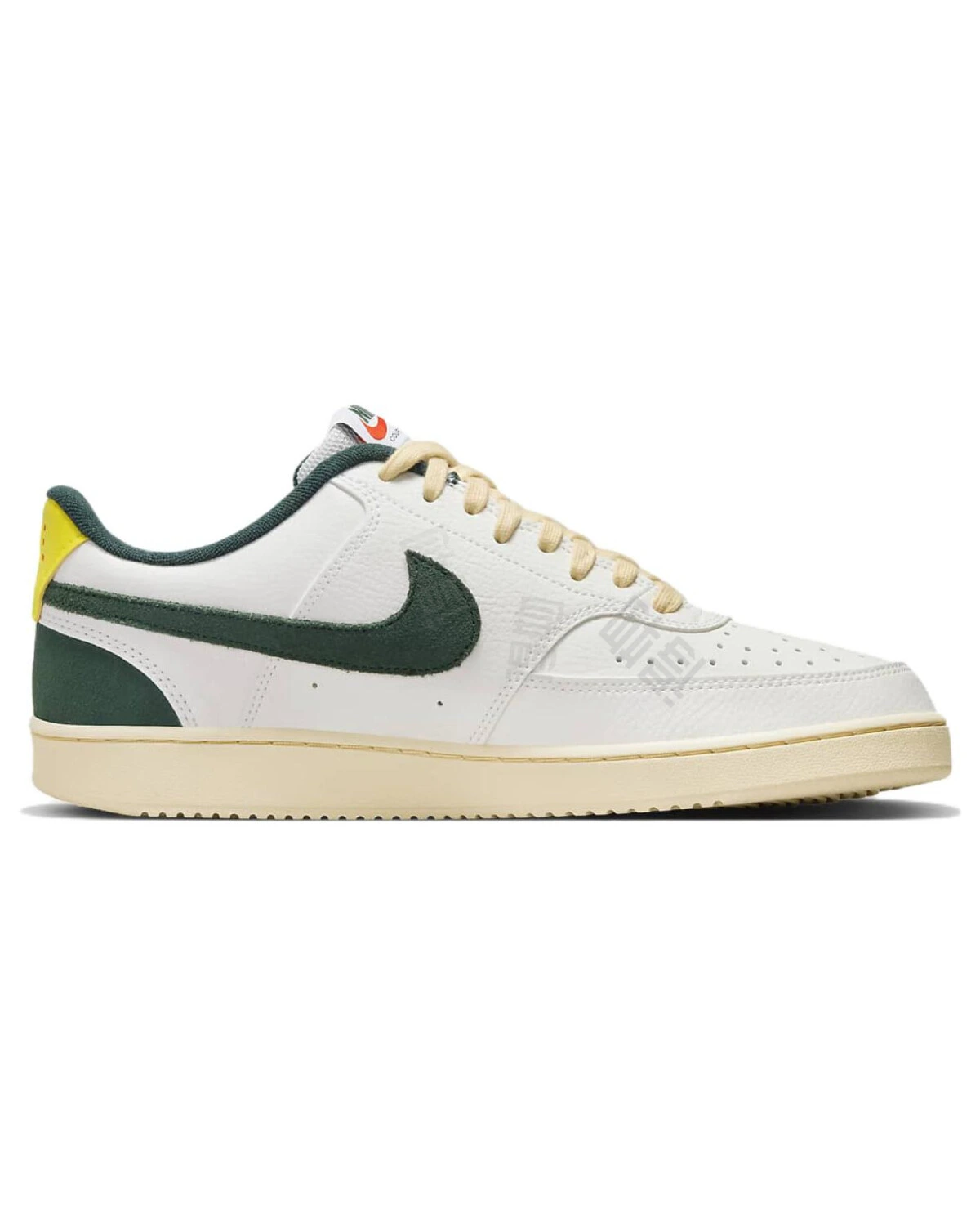Nike Court Vision 1 унисекс повседневные кроссовки белые с зеленым картинка