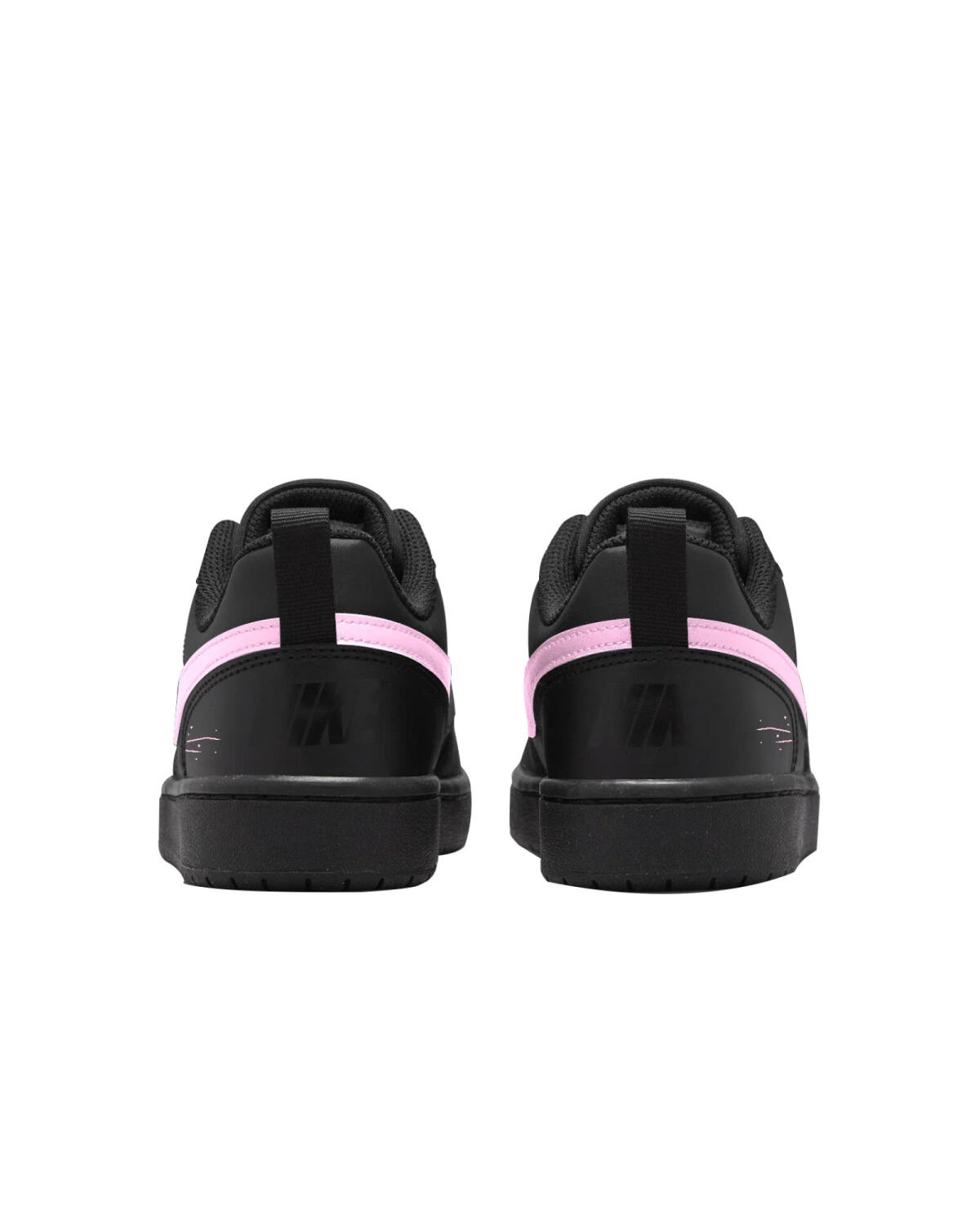 Nike Court Borough унисекс кеды кожаные черно-розовые для школьного стиля картинка