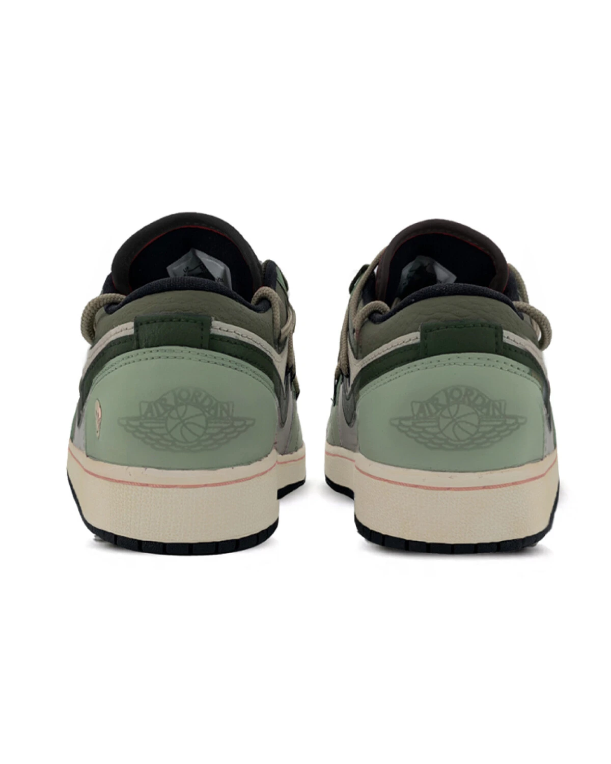 Jordan Air Jordan 1 Low мужские кроссовки темно-зеленые с принтом черепа и смайлика картинка