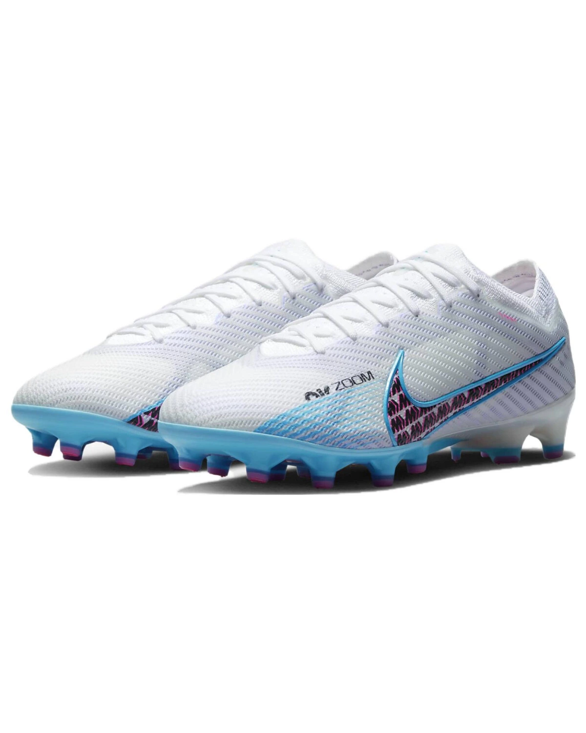 Nike Air Zoom Vapor 15 унисекс теннисные кроссовки белые с голубыми вставками картинка