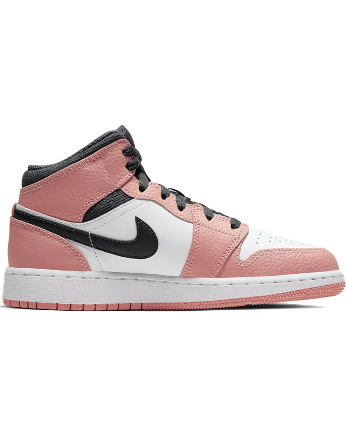 Jordan Air Jordan 1 Mid Pink Quartz детские кроссовки баскетбольные розово-белые картинка