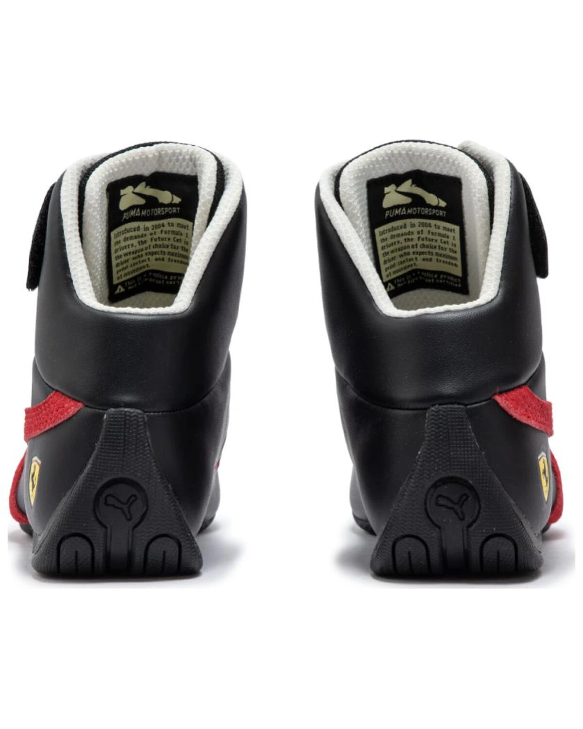 PUMA Ferrari Future Cat MID высокие кроссовки кожаные черно-красные картинка