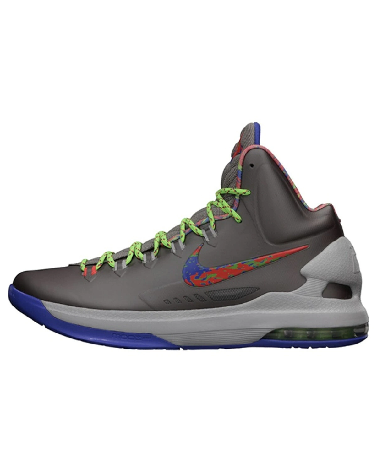 Nike KD 5 Splatter мужские высокие кроссовки для баскетбола серые картинка