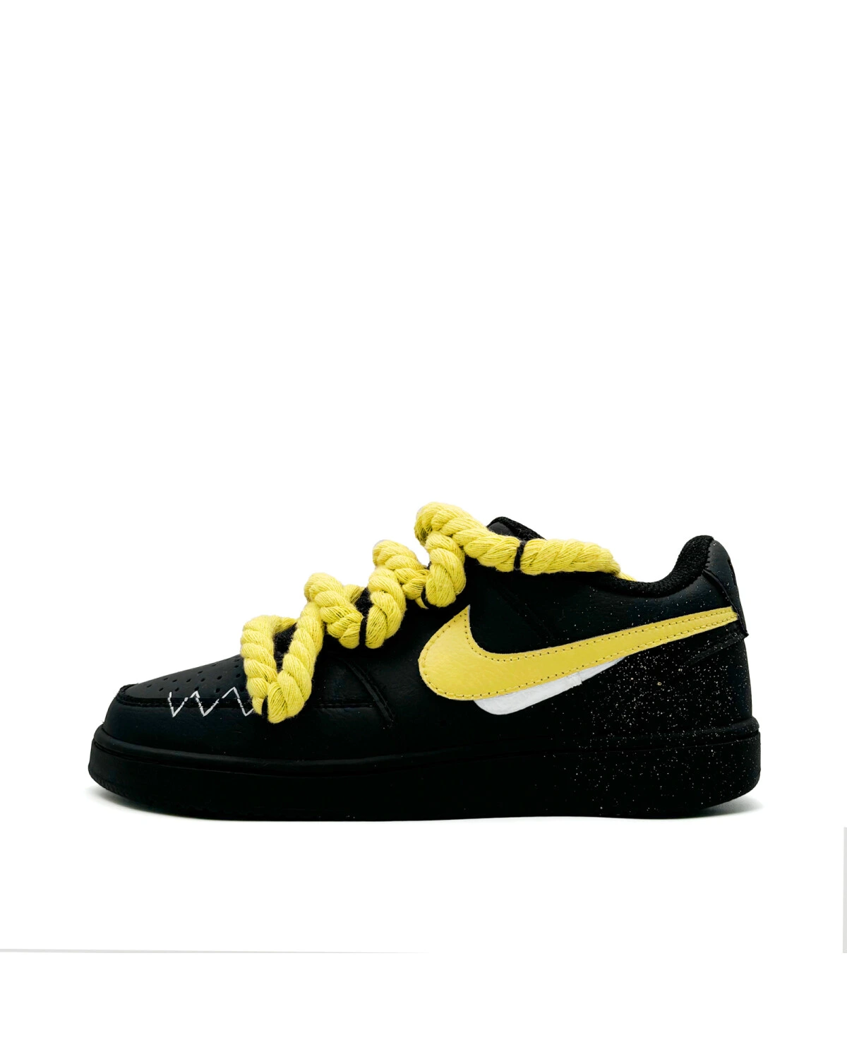 Nike Court Vision Unisex кроссовки черно-желтые повседневные износостойкие картинка