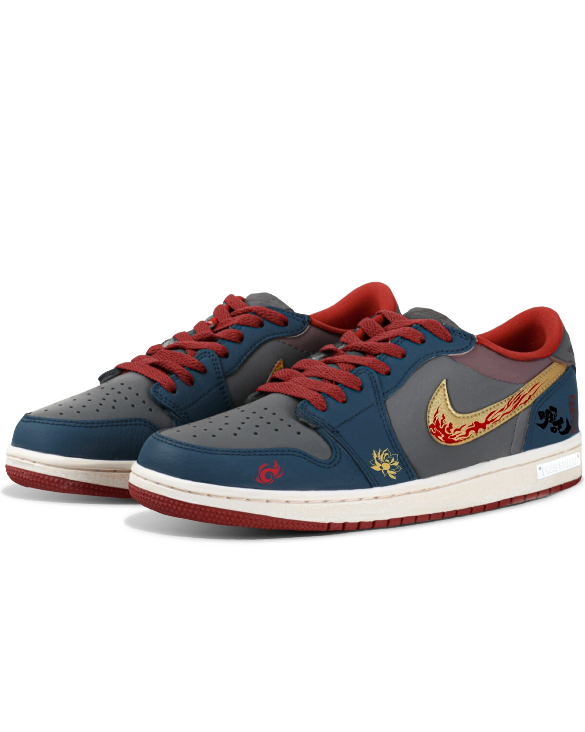 Jordan Air Jordan 1 unisex кроссовки с ручной росписью в китайском стиле синие картинка