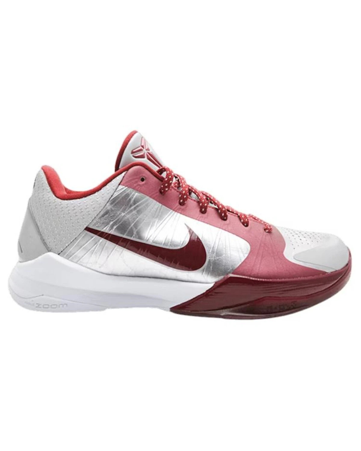 Nike Zoom Kobe 5 мужские баскетбольные кроссовки с амортизацией серебристо-красные картинка