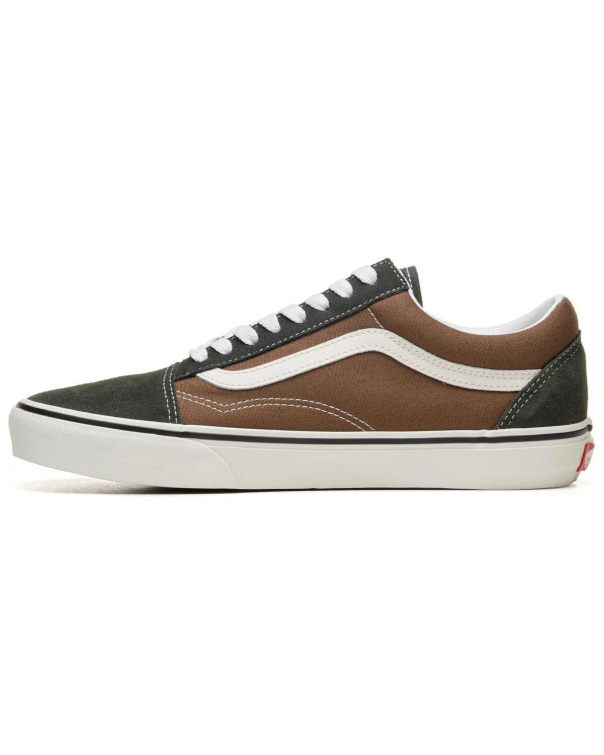 Vans Old Skool мужские кеды коричнево-черные на шнуровке картинка