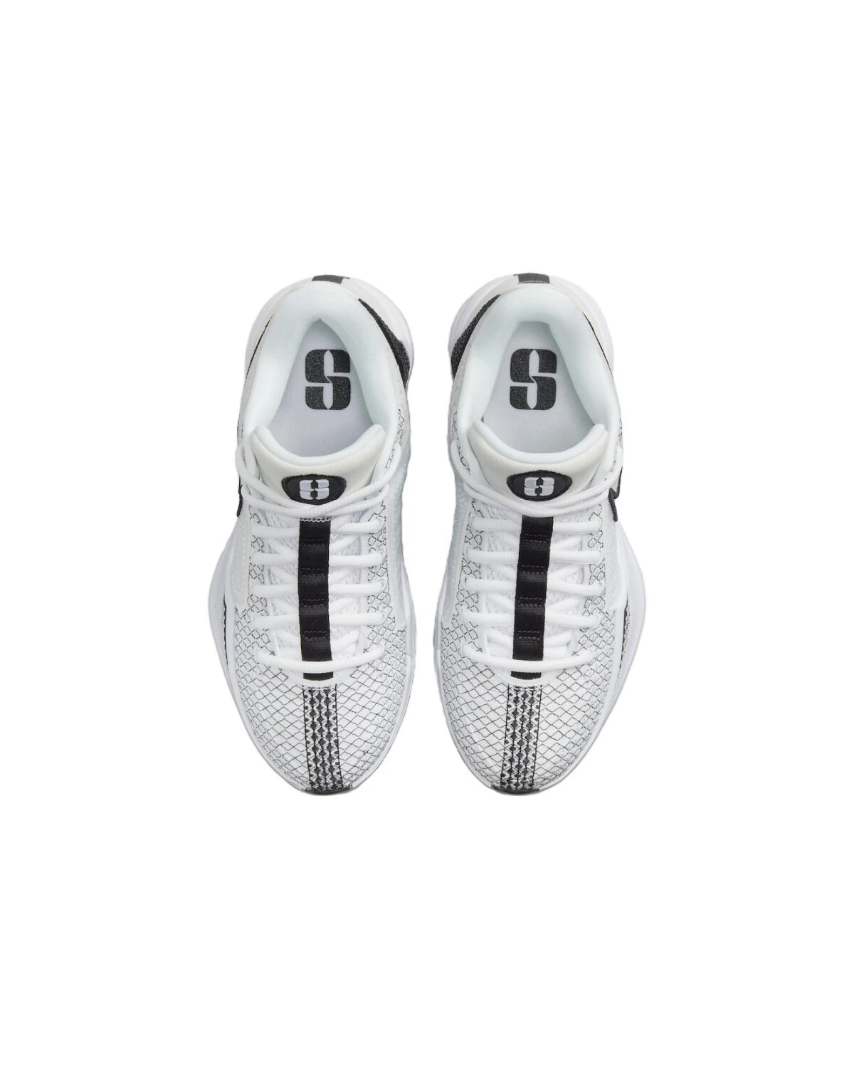 Nike Sabrina 1 унисекс кроссовки бело-черные с шнуровкой и амортизацией картинка