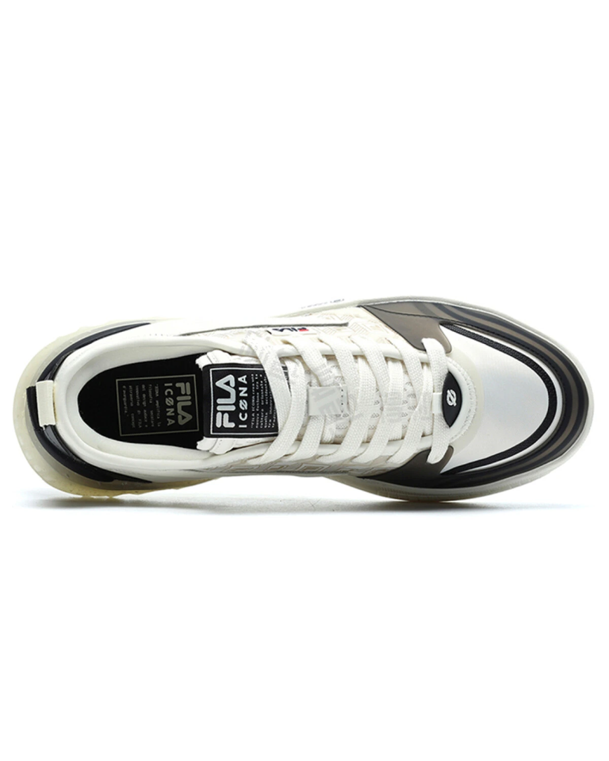 FILA MIXA мужские кеды бело-черные легкие из ткани и синтетики картинка