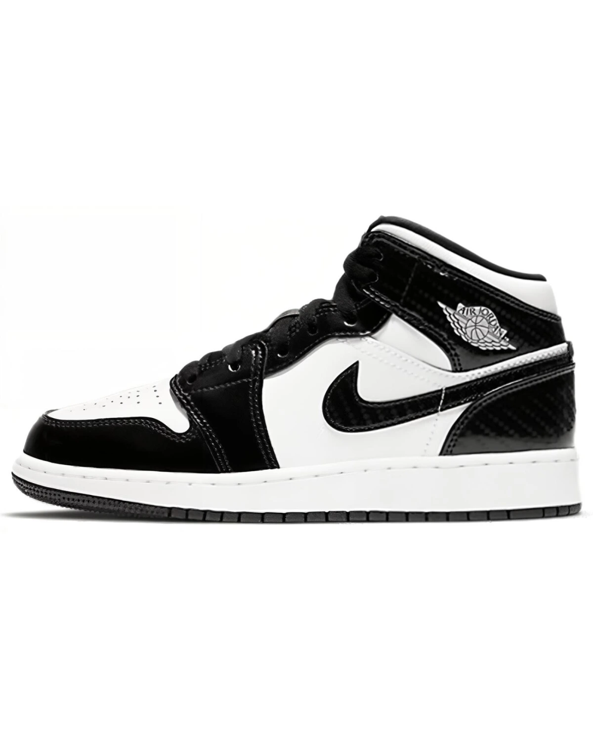 Jordan Air Jordan 1 Mid SE All-Star Weekend детские кроссовки лаковая кожа черно-белые картинка