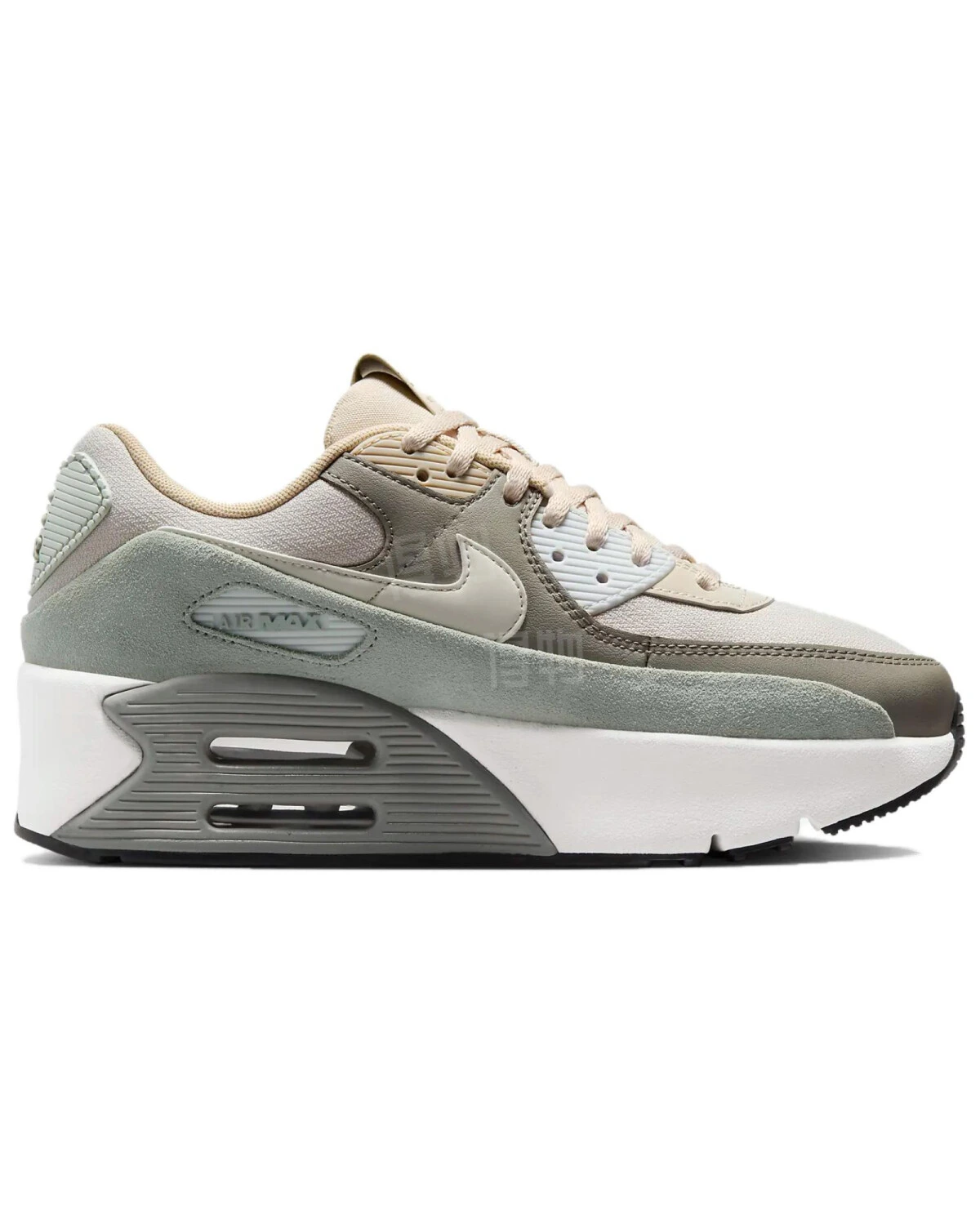 Nike Air Max 90 женские кроссовки комфортные светло-серые картинка