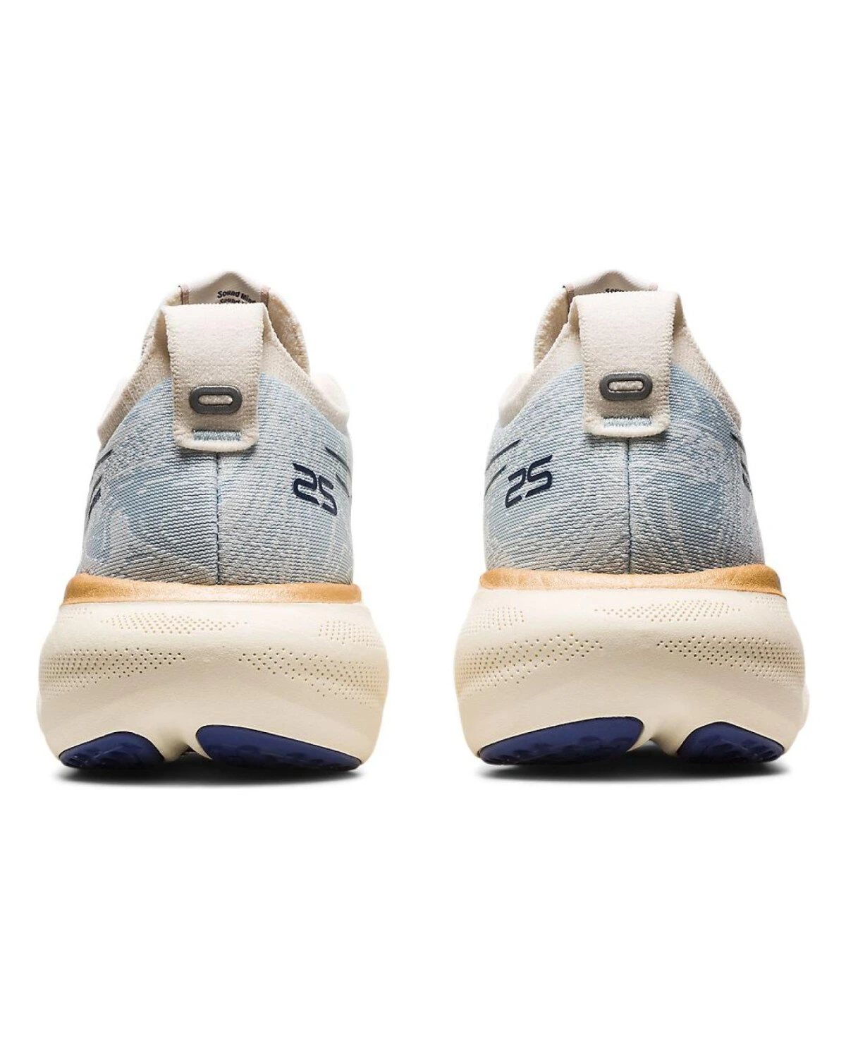 Asics GEL-Nimbus 25 женские спортивные кроссовки мягкие голубо-белые картинка