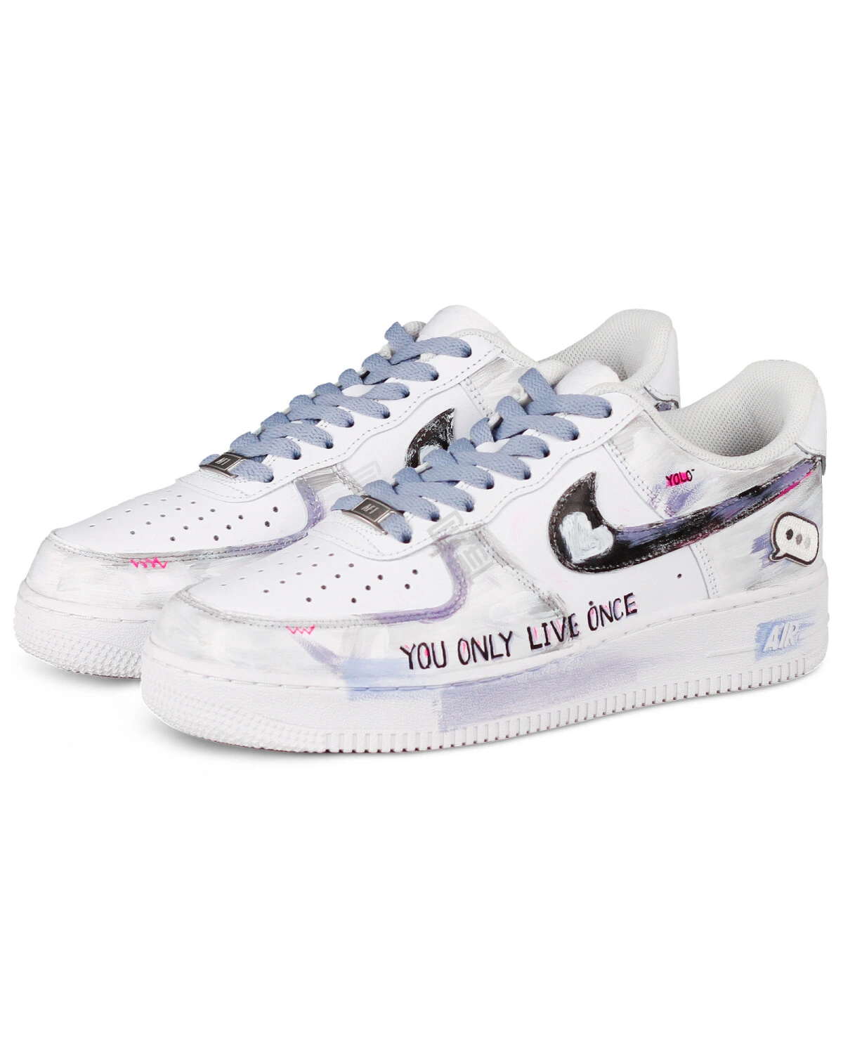 Nike Air Force 1 мужские кроссовки серые с амортизацией и износостойкостью картинка