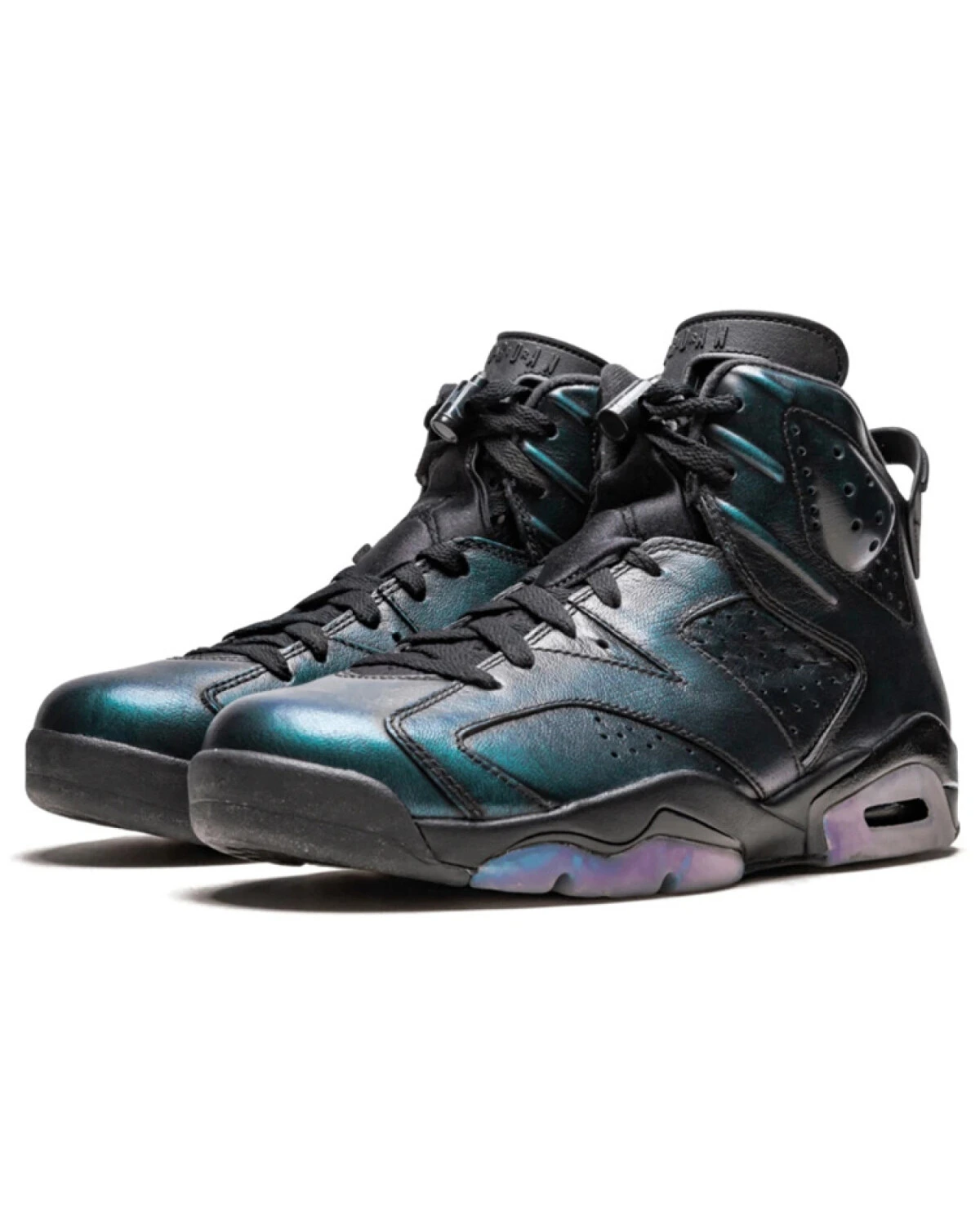 Jordan Air Jordan 6 unisex кроссовки высокие чёрные с металлическим серебром картинка
