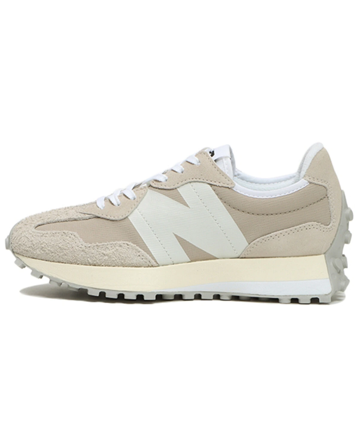 New Balance NB 327 женские кроссовки бежевые с текстильным верхом картинка