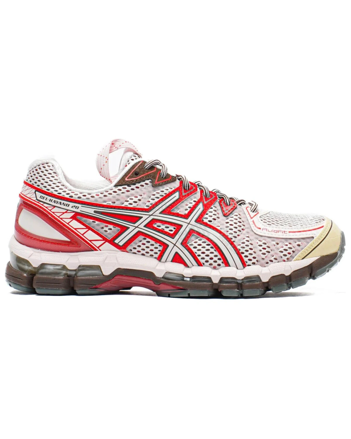 Asics Gel-Kayano20 унисекс кроссовки для марафона белые и красные картинка